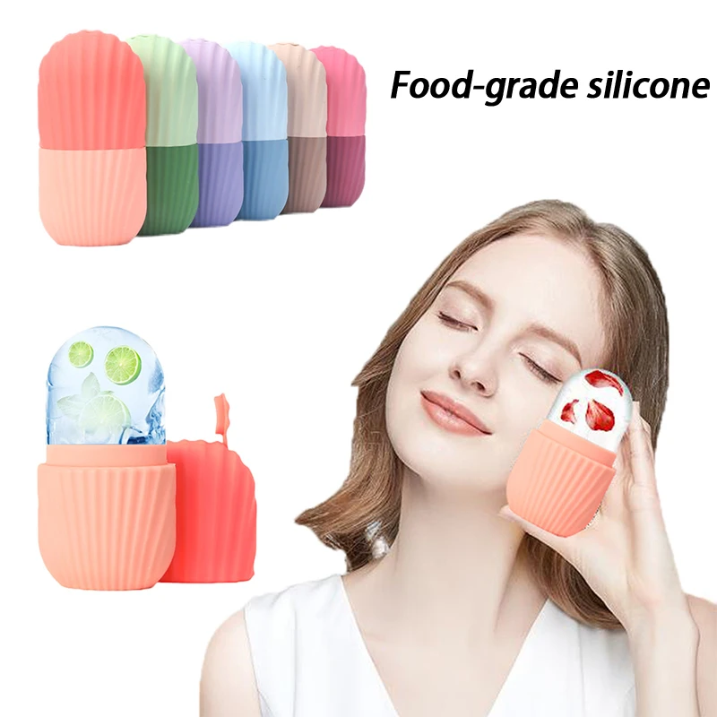 1 skincare-specific vertical and diagonal patterned ice tray, soothing with ice compress, easy to demold and does not stick