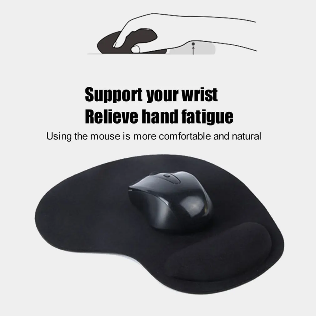 EVA Mousepad gelang warna Solid, alas Mouse Gaming nyaman dengan dukungan pergelangan tangan untuk Gamer PC Laptop