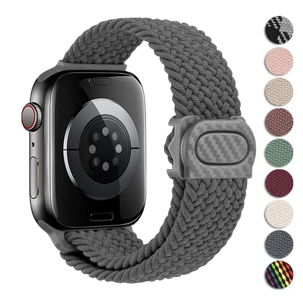 Armband für Apple Watch Band 44 mm 46 42 mm 40 mm 45 mm 41 mm 49 mm geflochtenes Solo-Loop-Correa-Armband Serie 10 9 8 7 6 5 4 3 se Ultra 2