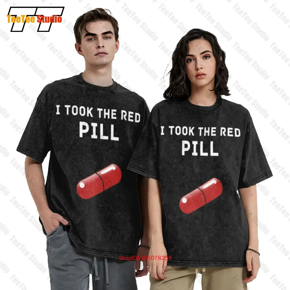 I Took The Red Pill Graphic Design Inspired By The Matrix Vintage Oversized T-Shirt PO6T