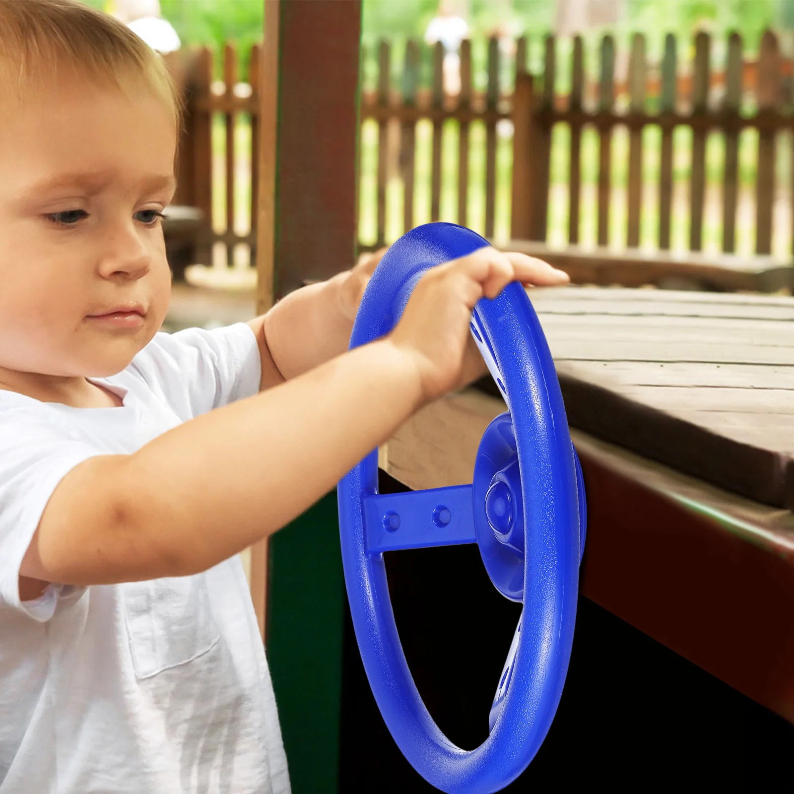 

Small Steering Wheel Kids Toy for Backyard Playground Park Swing Sets Plastic Play Equipment Lightweight Portable Fun