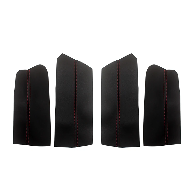 

Soft Leather Door Panel Cover For Skoda Superb 4pcs Car-Styling Door Armrest Panel Skin Cover Sticker Trim with Tools