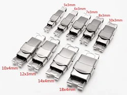 5pc - Stainless Steel Clasp, Watch Band Claw Clasp, Flat Leather Closure, Leather Bracelet Making - SC011