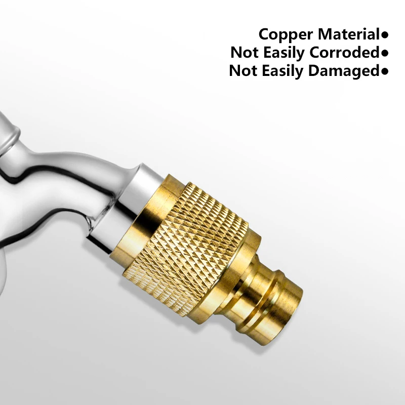 

Universal Garden Hose Adapter Thread Brass Quick Connector Water Hose Pipe Faucet Nozzle Quick Connect Adapter Garden Tools
