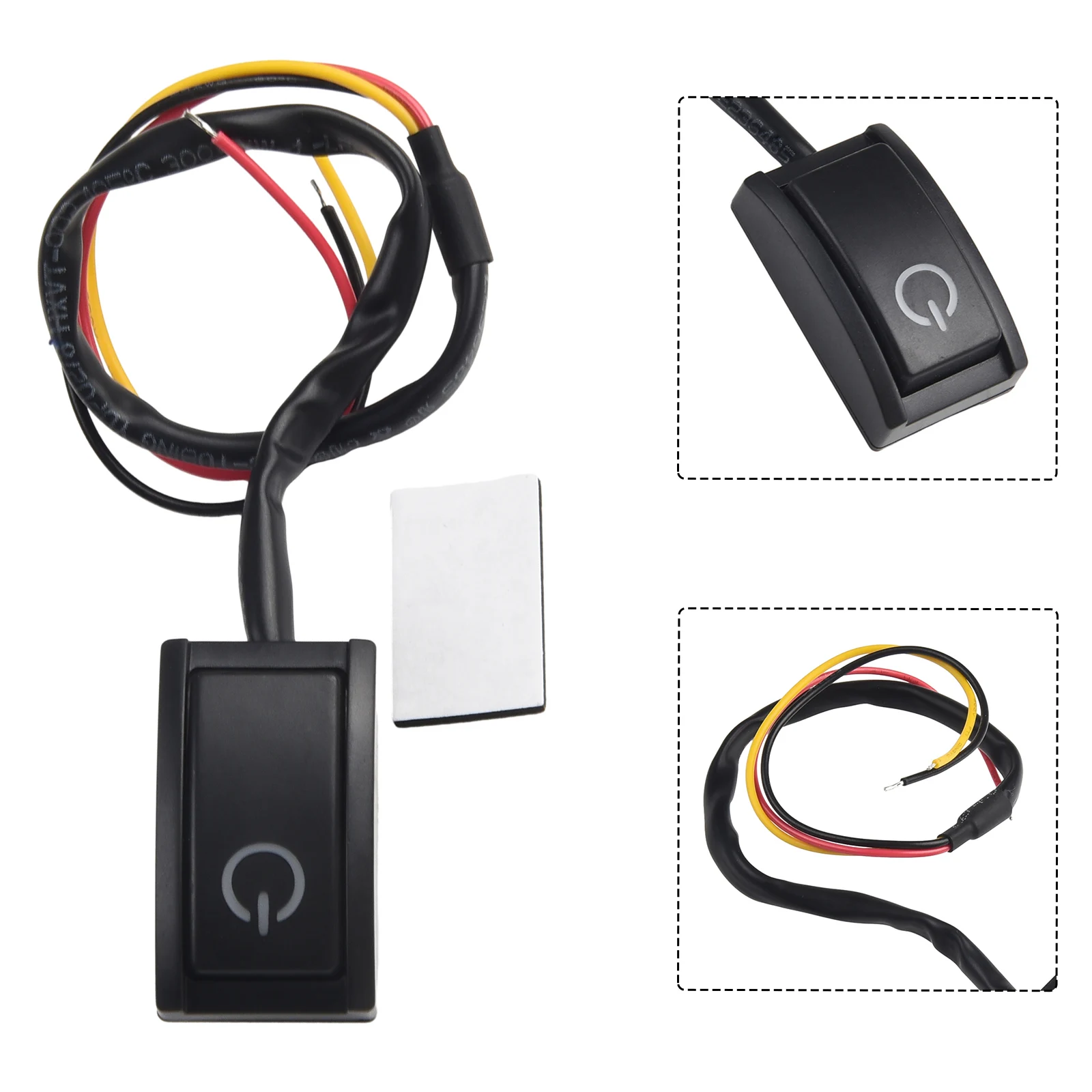 

Car Push Button Latching Turn ON/OFF Switch DC12V/200mA/ 2.4W LED Light Car Push Kit Switches & Relay