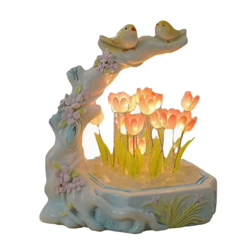 

Must Have Tulip Night Light Battery Operated Tulip Flower Table Lamp Cute Simulation Tulip LED Nightlight Handmade Bedside Light