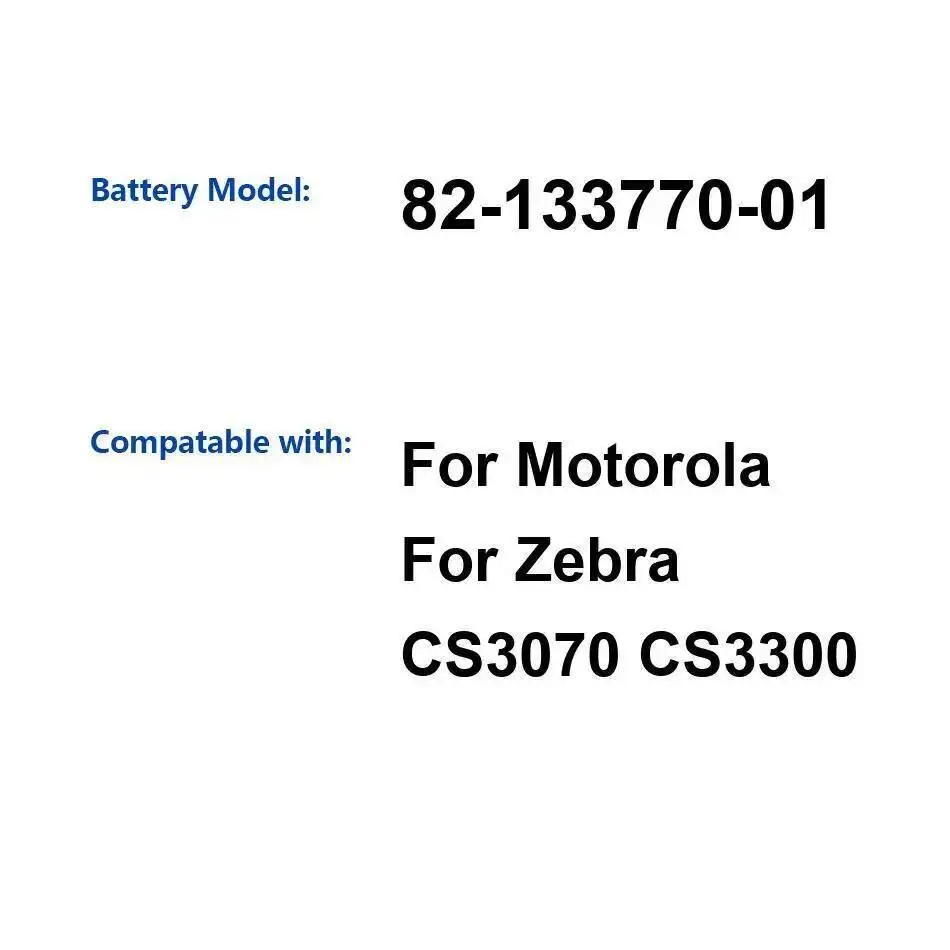 

Для Motorola для Zebra CS3070 CS3300 аккумулятор высокоэффективный 82-133770-01 780 мАч