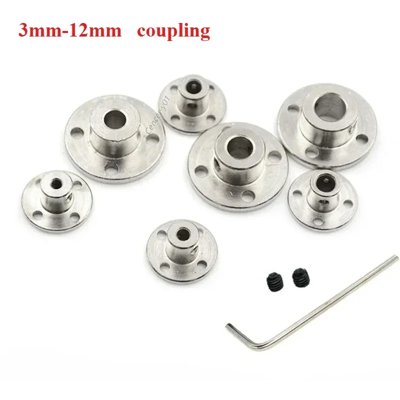 3mm 3.17mm 4mm 5mm 6mm 6.35mm 7mm 8mm 10mm 11mm 12mm Rigid Flange Coupling Motor Guide Shaft Coupler Motor Support Connector