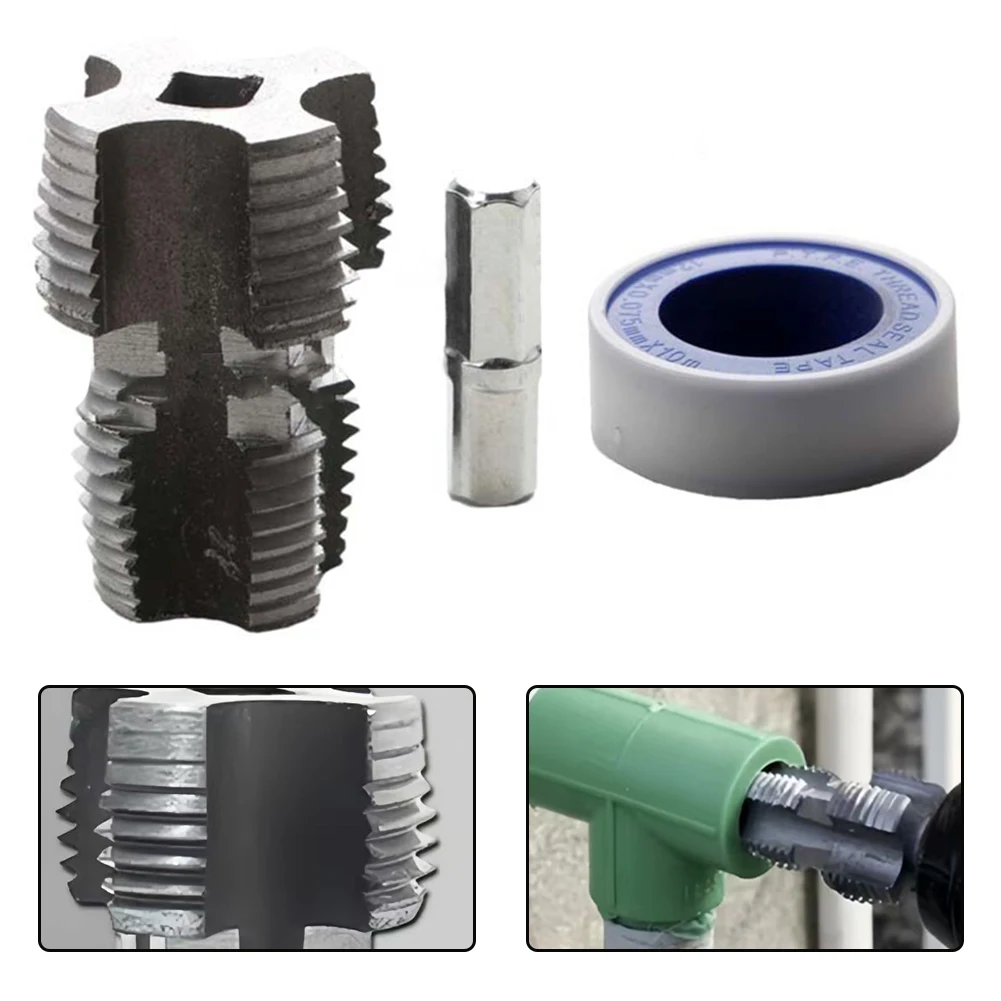 Adaptable Water Pipe Thread Opener Tool Suitable for Both 4 Points and 6 Points For Pvc Pipes Optimized for Electric Drill Use