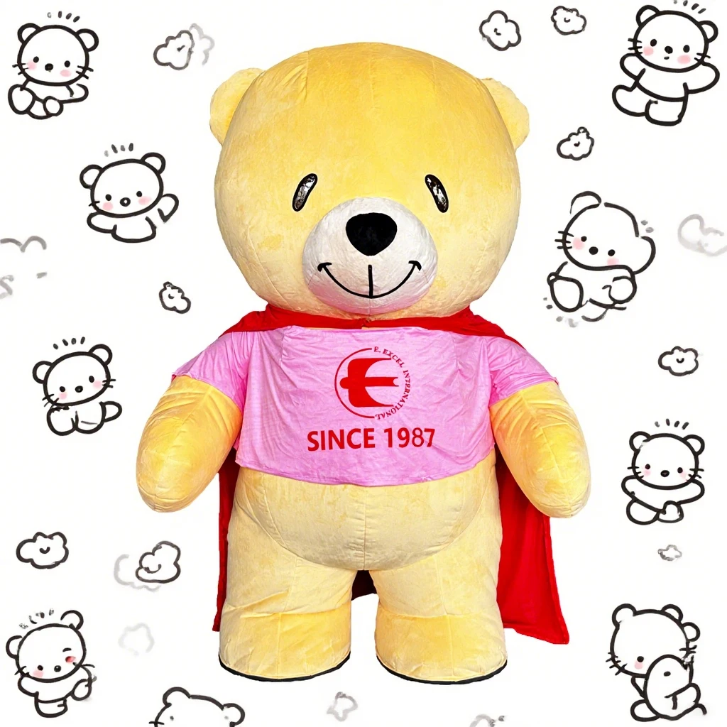 

Cloak Teddy Bear Inflatable Cartoon Mascot Costume Character Cosplay Christmas Halloween Party Performance Prop Costume