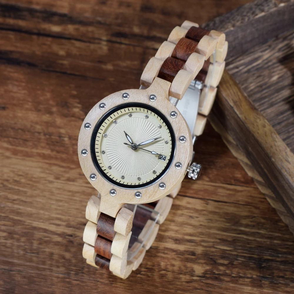 Montre à quartz vintage en boi - Women'S Accessories To Wear With Watch avis et prix