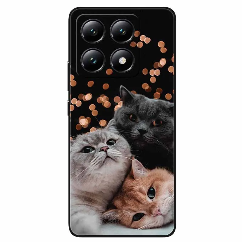 For ZTE Blade A35 Case Shockproof TPU Silicon Black Bumper Cover for ZTE Blade A55 4G Phone Cases Lovely Cute Cat Shells Fundas