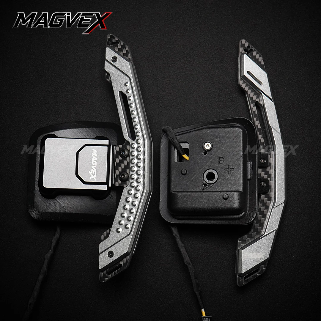 MAGVEX Magnetic Paddle Shifters For E90 M3 E92 M3 E93 M3 X5M X6M E70 E71 Steering Wheel Paddle Layered Carbon-Aluminum Design view 6