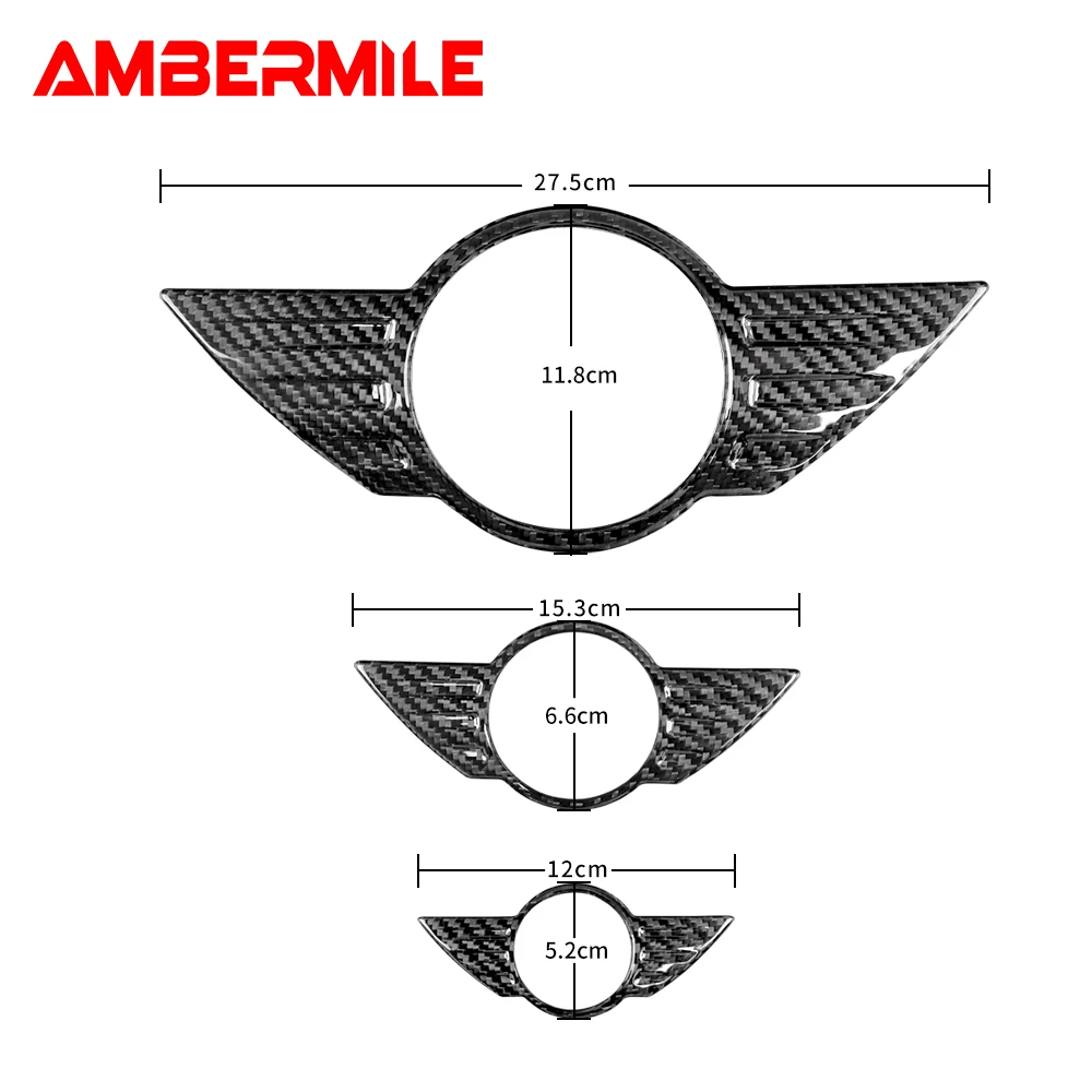 Real Carbon Fiber For Mini Cooper R60 R61 R55 R56 R57 F54 F55 F56 F60 Car Exterior Front Rear Trunk Logo Badge Cover Sticker