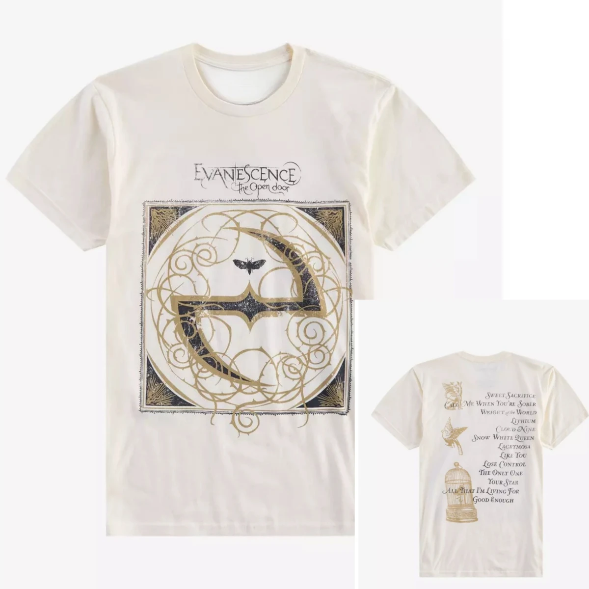 Sanctuary Album Cover Evanescence Band T-Shirt Baumwolle Grafik-T-Shirt Herren Damen Sommer Streetwear – Detail 5