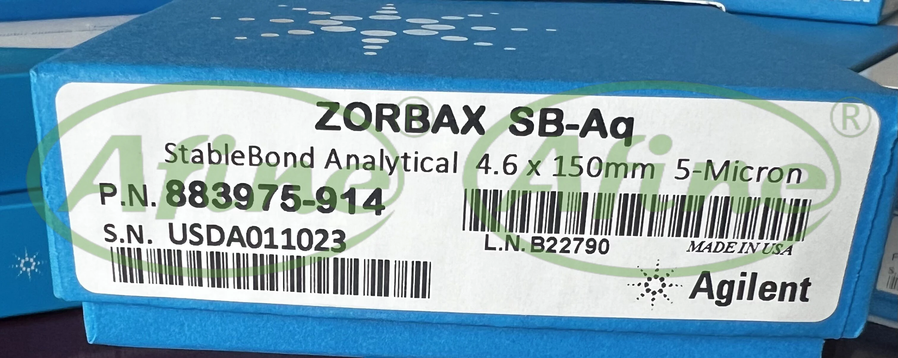 AFINE Agilent ZORBAX for NP/SFC,880975-905,883975-906,883975-914,StableBond CN Columns,4.6 x 250 mm,5 µm,400 bar,SB-C8,SB-AQ