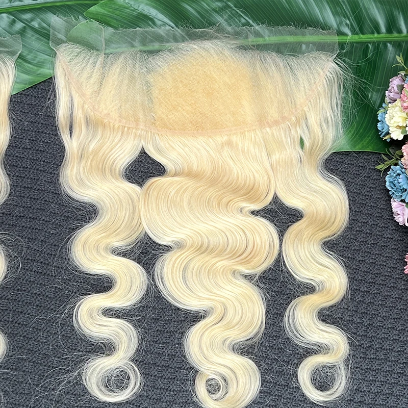 #613 Blonde Color Body Wave 13x4 13x6 HD Lace Frontal Pre Plucked Melt Skins Invisible HD Lace 100% Raw Virgin Human Hair
