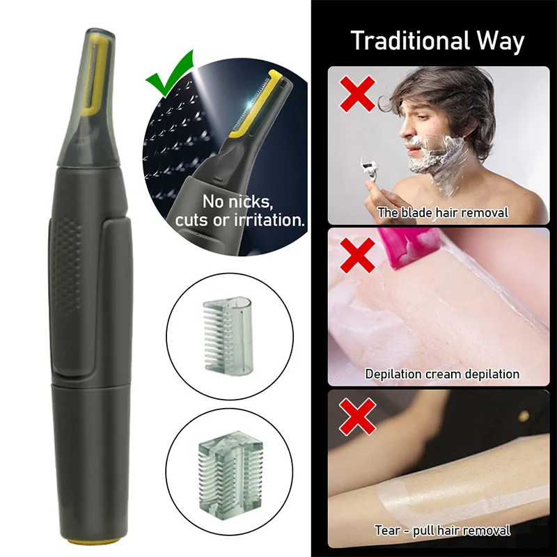 Electric Nose Hair Trimmer Waterproof Easy To Operate Ear Trimmer Safe Face Care Electric Nose Hair Trimmer For Men image 3
