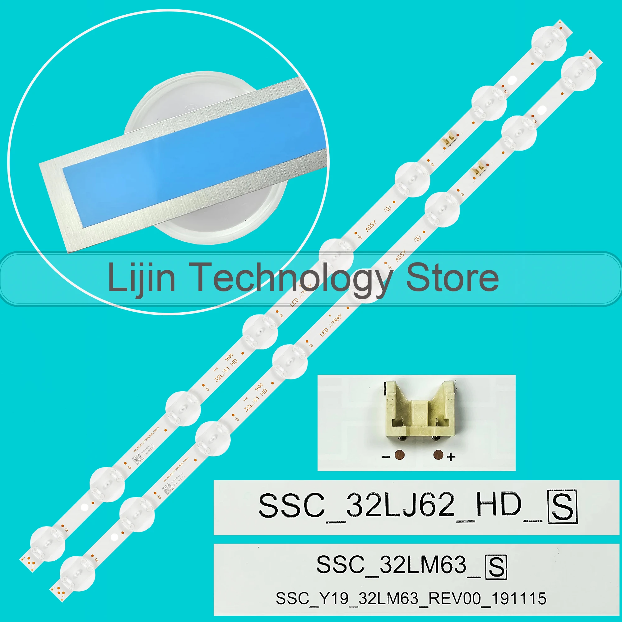 LED backlight strip for 32LJ510U 32LK510BPLD 32LK510PLD 32LJ510B 32LK610BPLB SSC 32LJ61 HD 8LED S 32LM63 HC320DXN-AKSL1-A14X