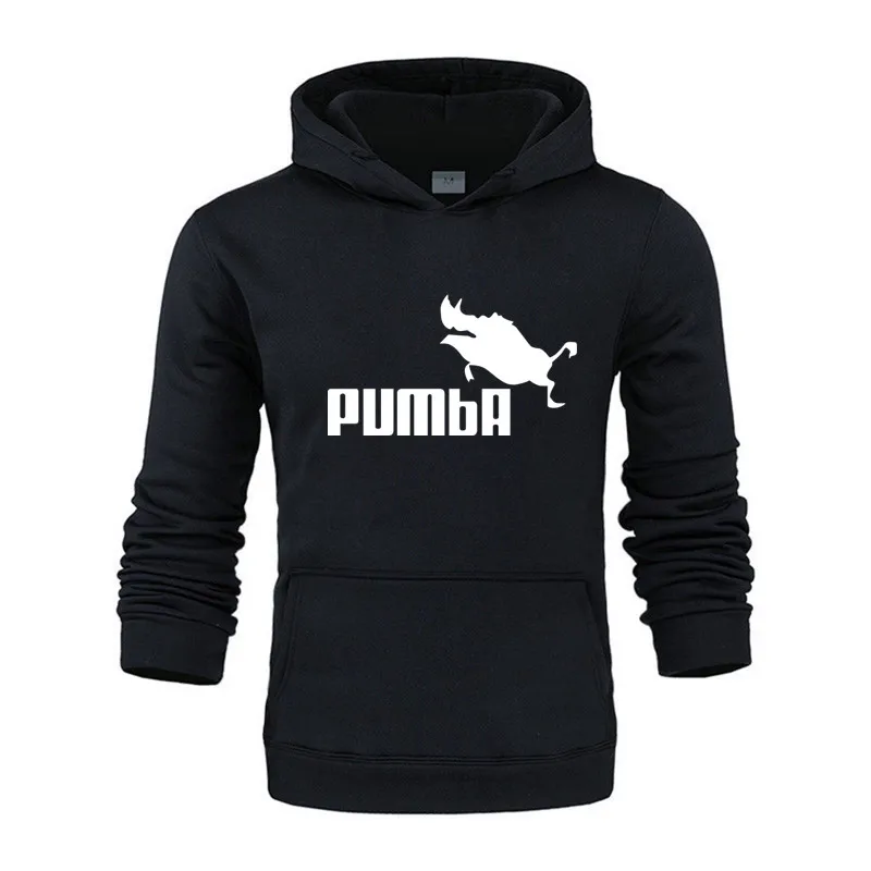 2024 Autumn/Winter Men\'s New Pumba Sports Print Hoodie Set Men\'s Fleece Sweater Casual Designer Sportswear Casual Pullover