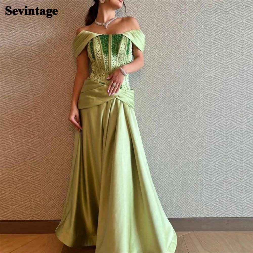 

Sevintage современное стильное платье с юбкой-годе с открытыми плечами приталенное вечернее платье с открытыми плечами платья для мероприятий 2024
