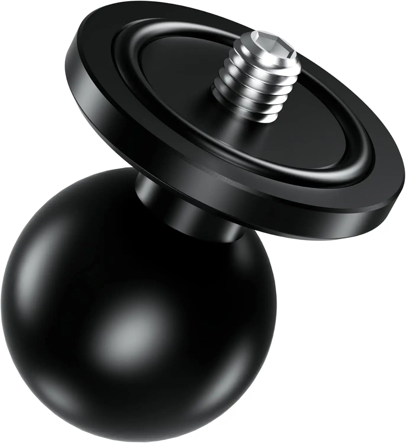 อะลูมินัมอัลลอยอะแดปเตอร์ลูกบอลขนาด1นิ้วพร้อมแกนเกลียวขนาด1/4 "-20" สำหรับกล้องแอคชั่นและกล้องวิดีโอที่รองรับการติดตั้งแรมขนาด B