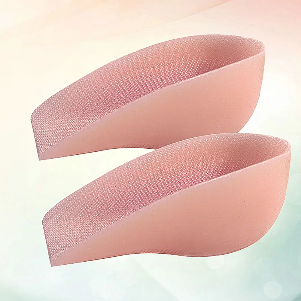 1Pair Invisible Inner Heightening Insoles Translucent Silicone Shoes Pads Unisex Non-Slip Absorbent Breathable Deodorant Heel
