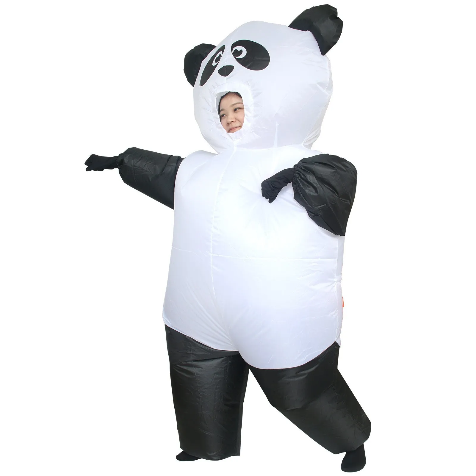 Simpatico cartone animato Panda gigante vestito gonfiabile Panda Performance Doll Costume attività di prestazione puntelli di Halloween