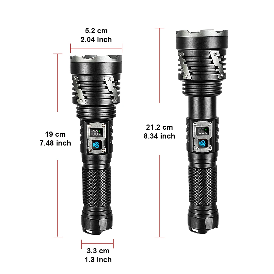 XHP360 Most Powerful LED Flashlight USB Rechargeable Lamp 26650 Ultra Powerful Flashlight Tactical Lantern Camping Torch