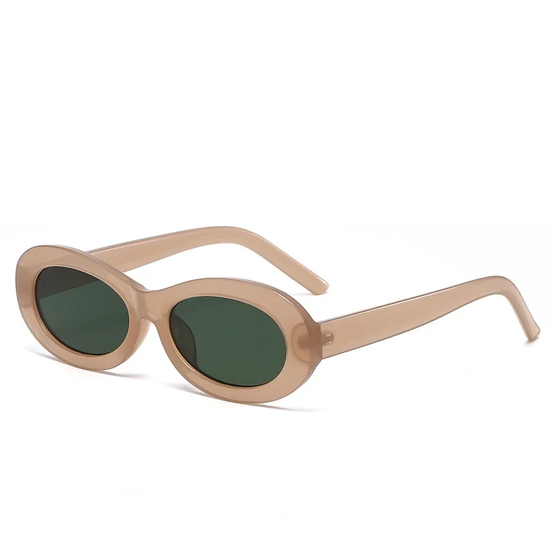 2023 New Retro Oval Trend Street Shoot Hip Hop Fashion Commuter Small Frame Women Sunglasses Female