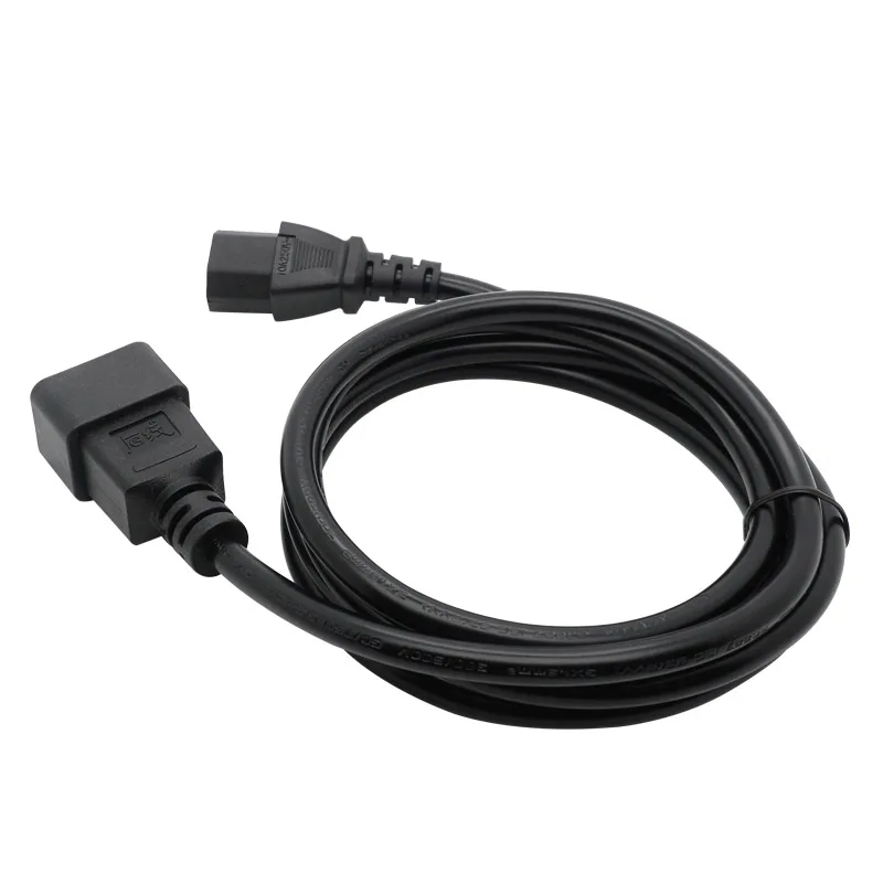 C20-C13 IEC320 C20 Điện AC Dây Nối Dài Cáp 3Pin Nam Cắm Để C13 Nữ Ổ Cắm 1.8M PDU Phân Phối Bộ Chuyển Đổi