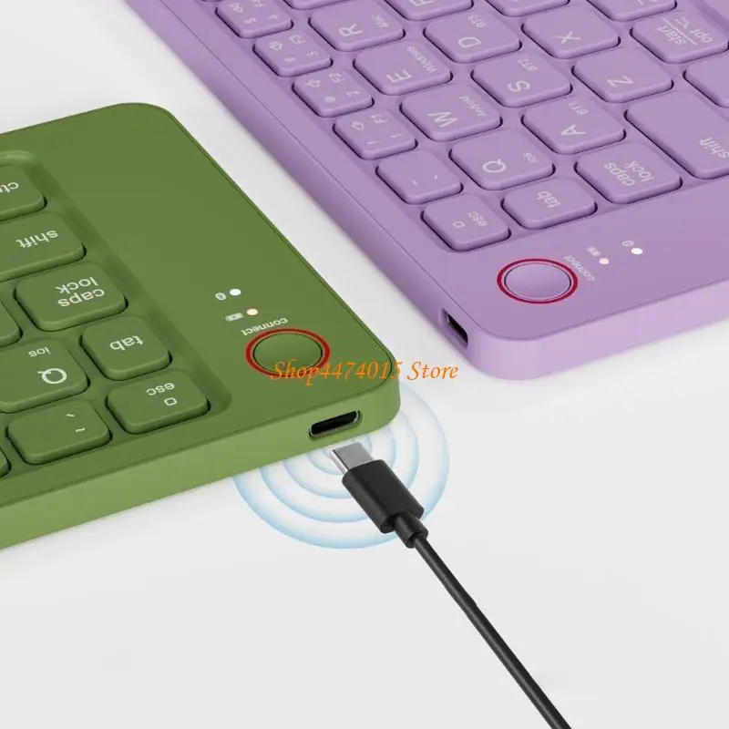 Keypad keypad keyboard nirkabel nirkabel k1aa dengan switching mudah untuk 3 perangkat, kompatibel pengisian daya cepat