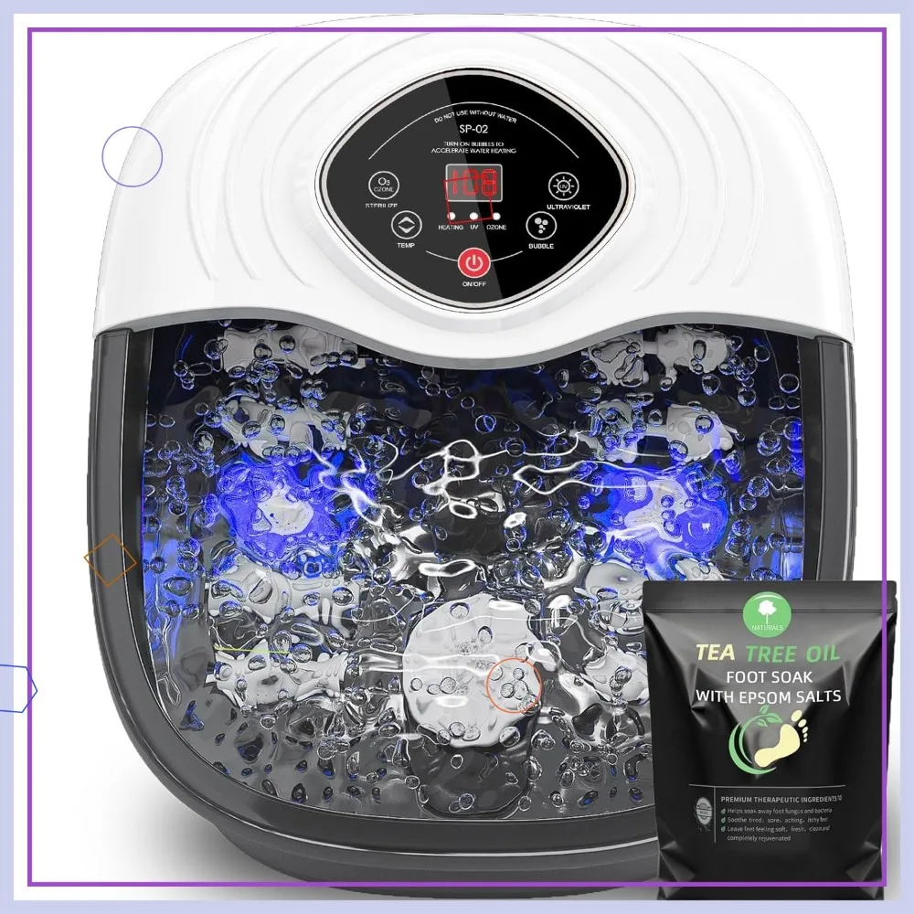 Foot Spa Bath Massager with Heat and Shiatsu Rollers