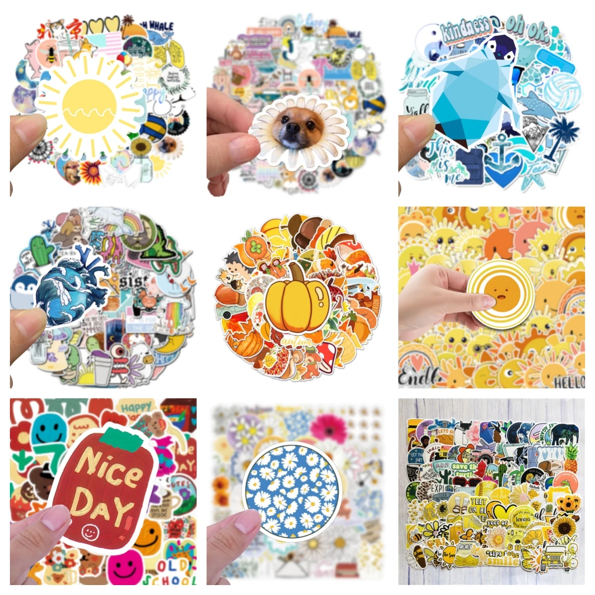 10/30/50PCS Popular Cartoon Small Fresh Beautiful Stickers Series Pack Skateboard Guitar DIY Laptop Helmet Decoration Wholesale