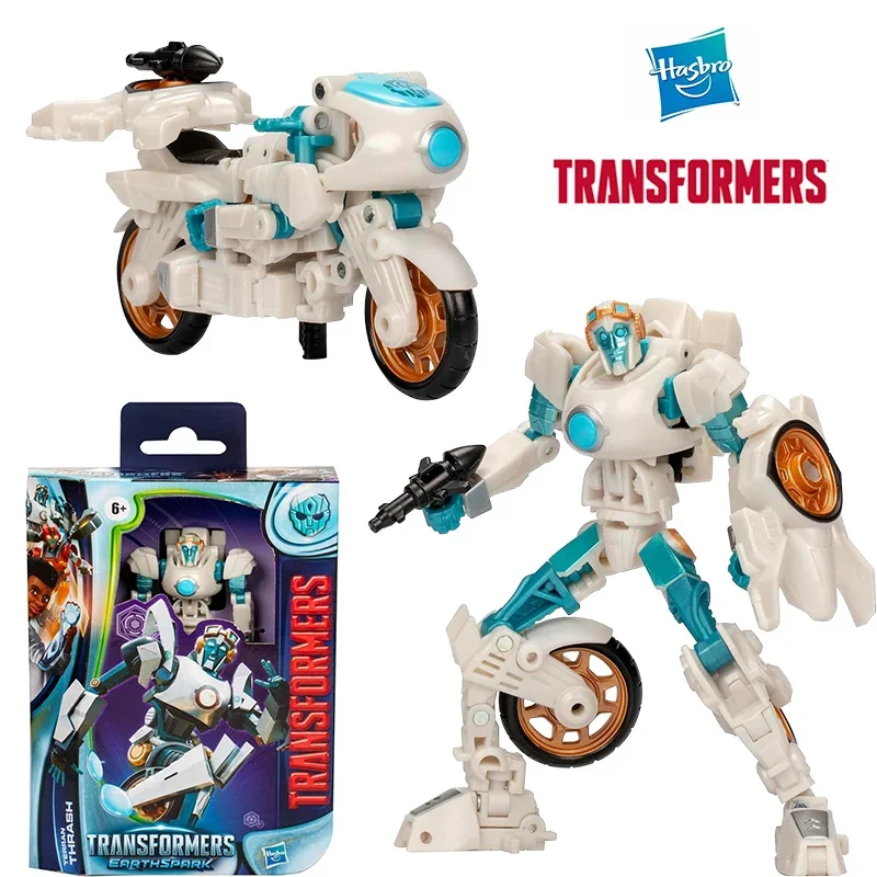 In Stock Hasbro Transformers Earth Spark Terran Thrash Deluxe Action Figure Motorcycle Robot Model Anime Figures Toys Gift