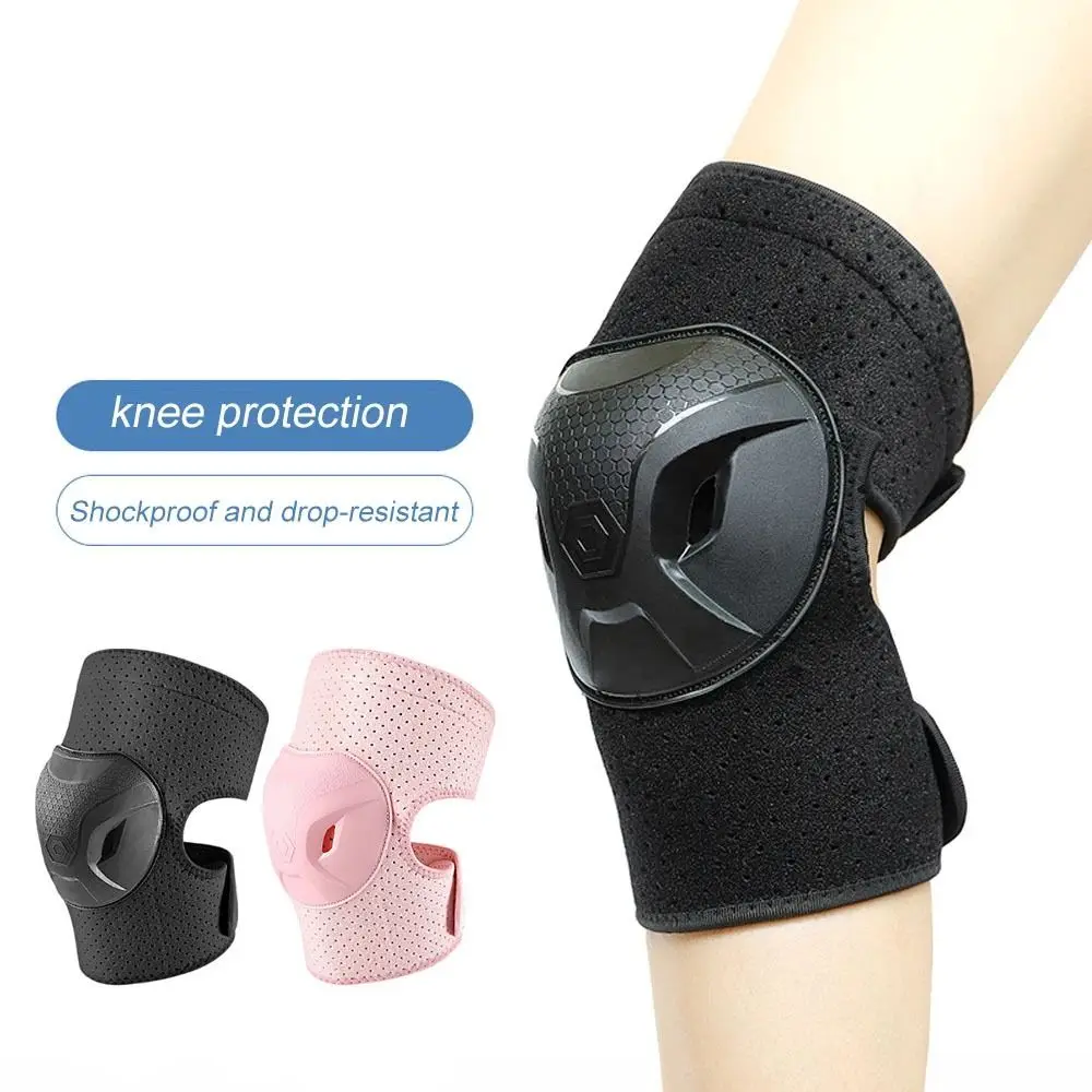 

Защитные наколенники для спорта с регулируемыми ремнями, нескользящие, дышащие, с амортизирующей подушкой, для поддержки колена