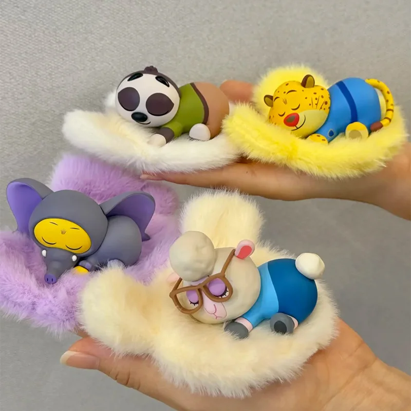 Nouveau véritable Zootopia couché série boîte aveugle Zootopia figurines d'anime boîte mystère Judy Hopps Nick Wilde chef Bogo cadeau jouet