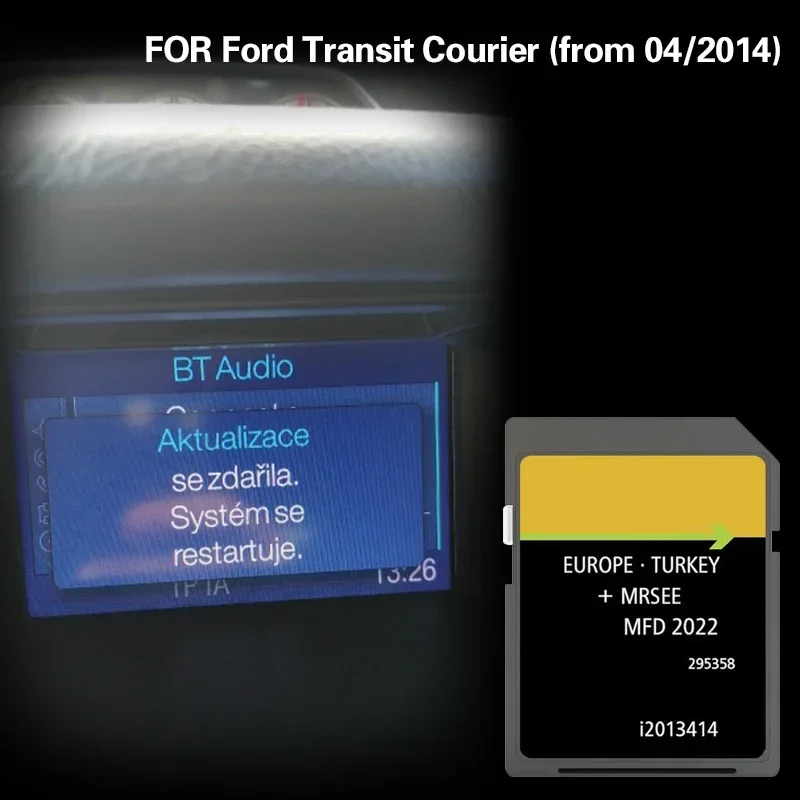 

MFD 2022 UK Albania Serbia France EU Map for Ford Transit Courier (from 04/2014) SD GPS Memory Card