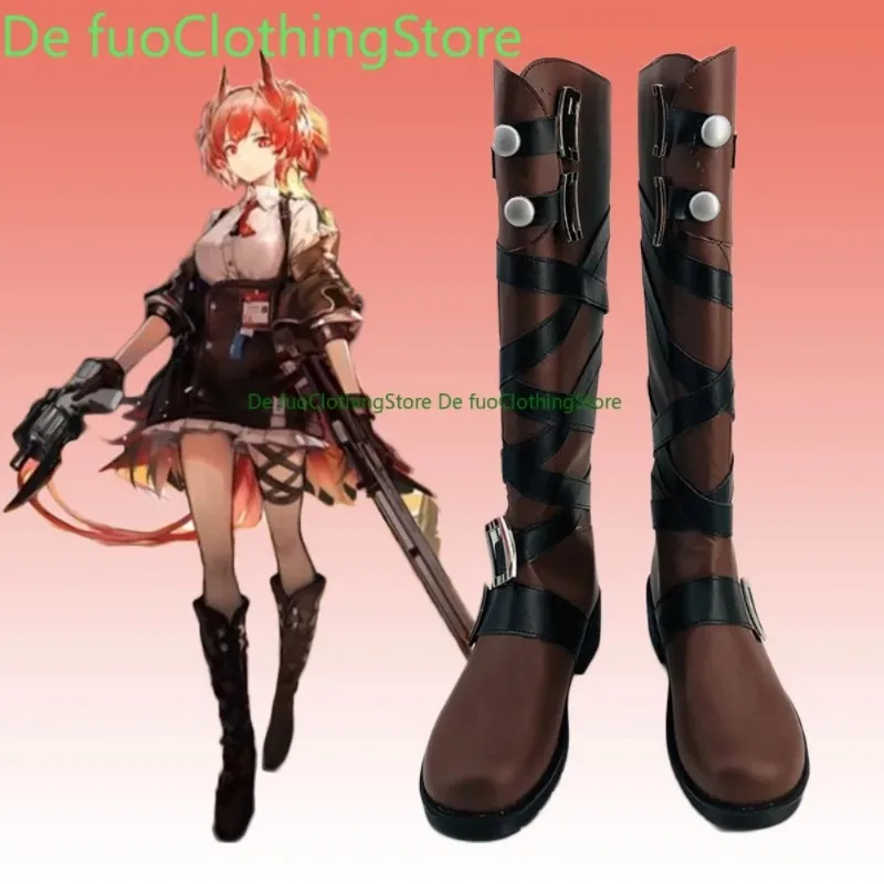 DefuoArknights Fiammetta Cosplay Schuhe Anime Convention Stiefel Anime Spiel Rollenspiel Schuhe Und Stiefel Halloween Party