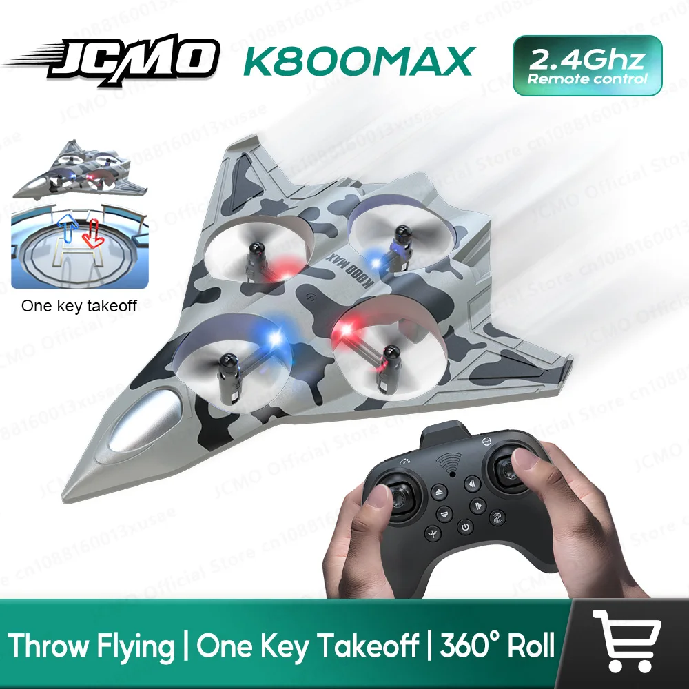 

Новый K800MAX RC Plane Fighter 2.4G с дистанционным управлением, трюковый планер 360° ° Летающий самолет на колесиках со светодиодными игрушками для детей