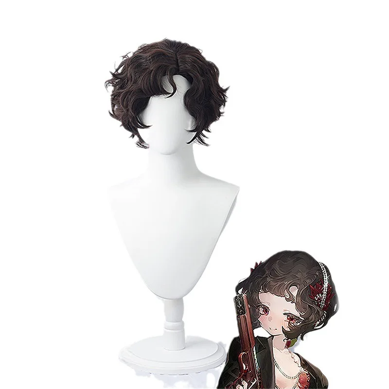 

Schneider Cosplay Game Reverse:1999 Anime Cosplay Wig Women Men Role Play Wig Brownish Black Natural Short Curly Hair