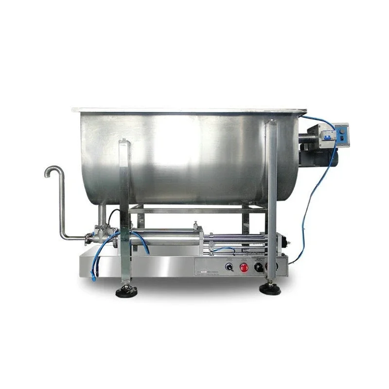 Horizontal mixing sauce filling machine, granular hot sauce oil consumption filling machine