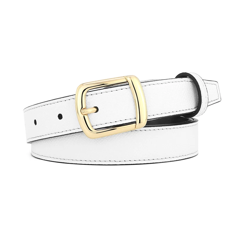 

High quality pin buckle belts women luxury brand thin Narrow Waistband designer casual genuine leather skir lady waist strapWB63