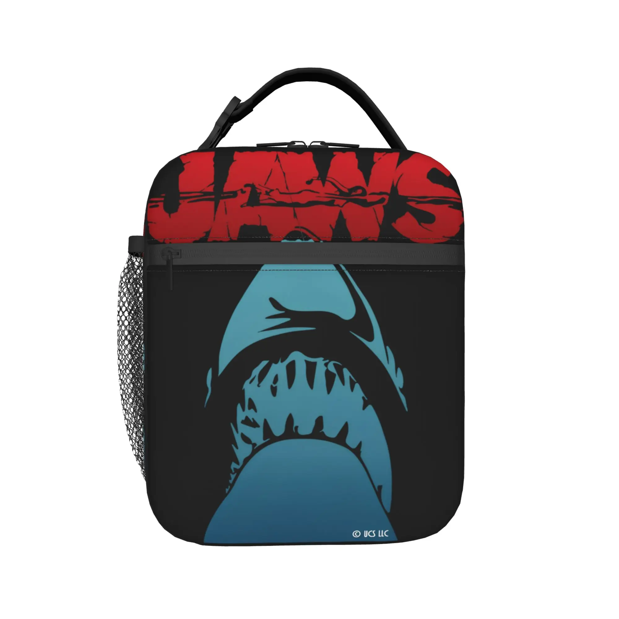 Jaws Great White Dangerous Shark Color Lunch Bag Travel Lunch Box For Women Thermal Lunch Bags Waterproof Portable Cooler Bag