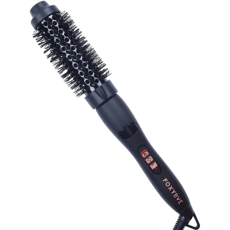 

Curling Round Brush 1.25" - Heated Ceramic Tourmaline Multi-Styler Thermal Hair Straightener and Curler - for Frizz Free and Vo