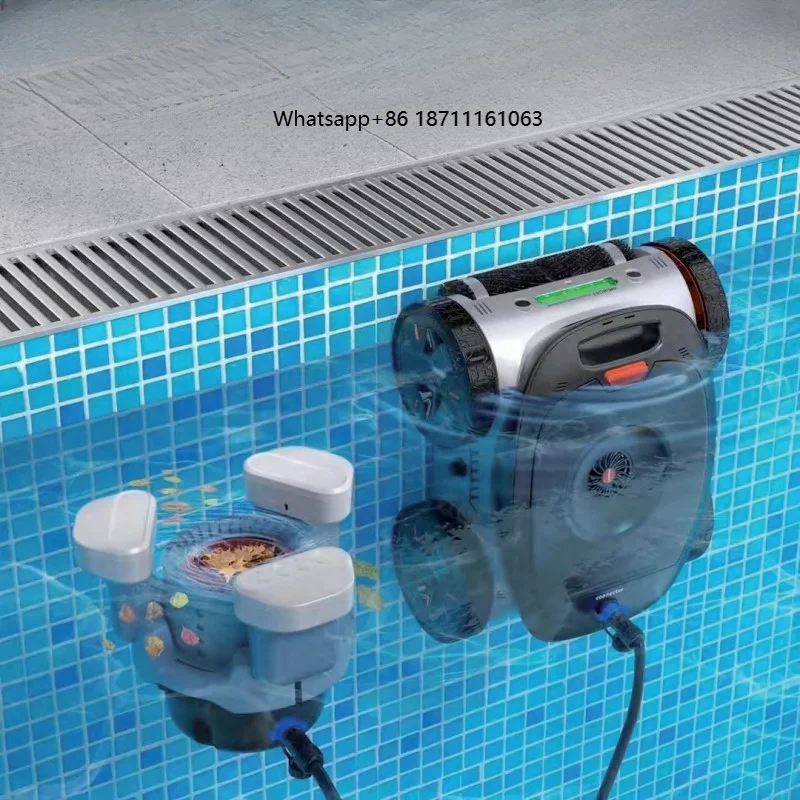 Smart Multifunctional Swimming  Floor Cleaner Vacuum Wireless Cordless Wall Climbing Vacuum Pool Automatic Cleaner Robot