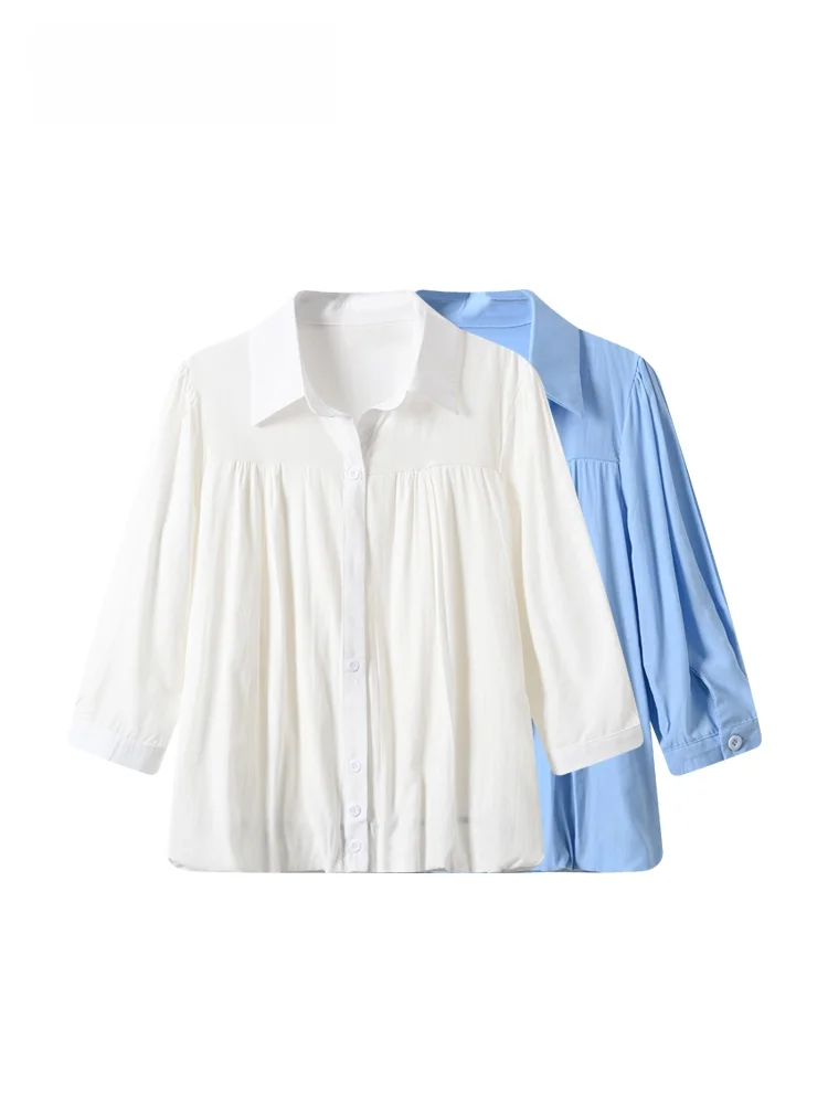 

Casual Ne ort Sve irt Women's plus Size Faionable Spring Summer Top Trendy Loose Fit Polyester Fiber Single P...
