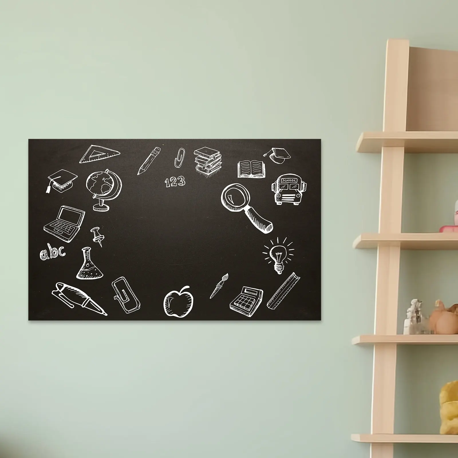 

1Set Dry Erase Sheet Blackboard Sticker 's Graffiti Wall Removable Reusable Home Office Classroom Message Board