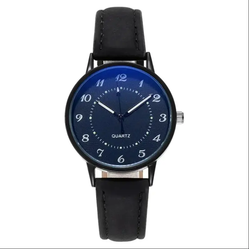 Classic Women\'s Casual Quartz Leather Band Strap Watch Round Analog WristWatches Luminous Femme Hands Clock Waterproof