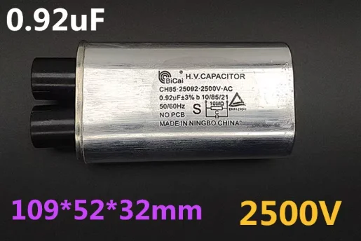 

CH85 High voltage capacitors for industrial microwave ovens 2500V 0.92UF 1.05UF 1.1UF 1.0UF